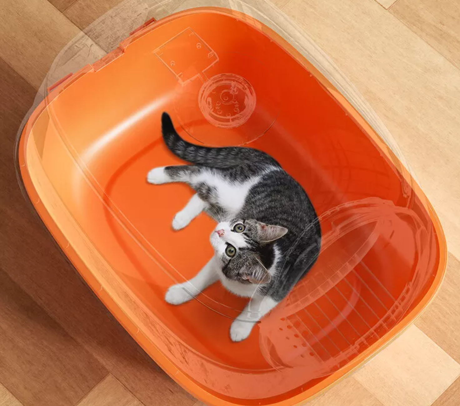 Nhà Vệ Sinh Cho Mèo Cỡ Siêu Lớn Kín Toàn Bộ Có Đèn UV Diệt Khuẩn (Pin)