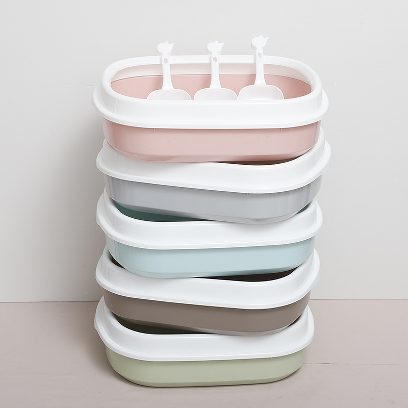 Khay Cát Vệ Sinh Cho Mèo Không Nắp Kèm Xẻng, Nhiều Kích Thước