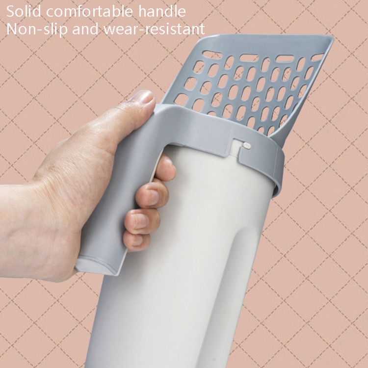 Dụng Cụ Dọn Vệ Sinh - Dụng Cụ Xúc Cát Dọn Phân Cho Mèo Có Ngăn Đựng Túi Đựng Phân