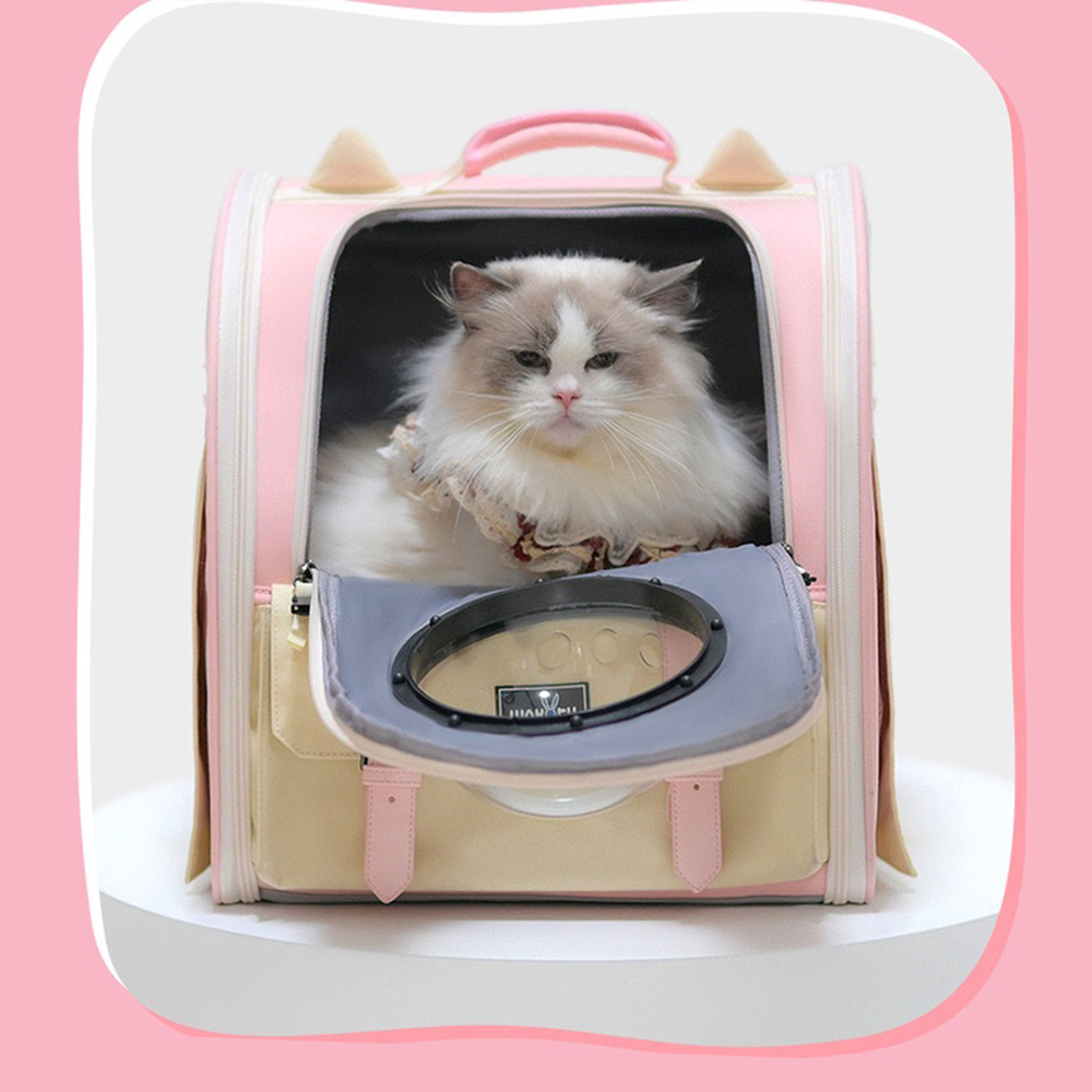 Balo Vận Chuyển Chó Mèo Phi Hành Gia 2 Tone Màu