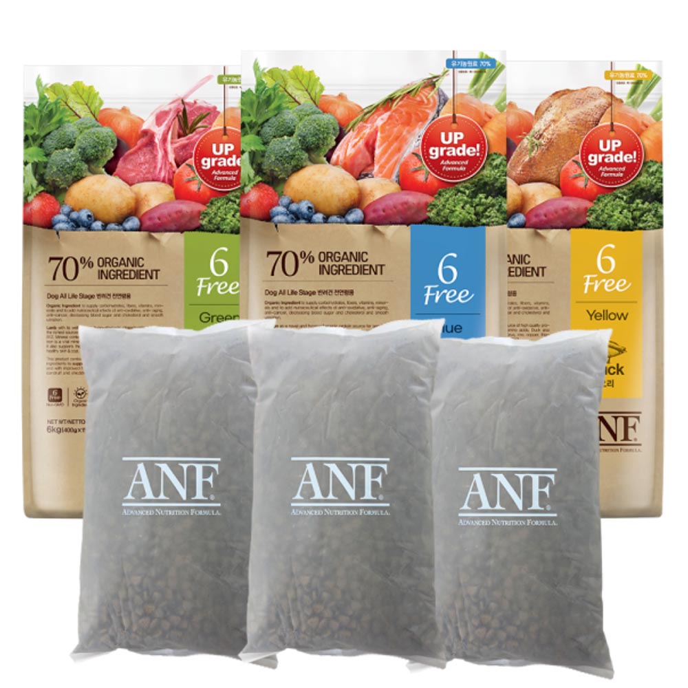 ANF 6FREE Thức Ăn Hạt Hữu Cơ Dành Cho Cún Trên 6 Tháng Tuổi Vị Cừu, Bò, Cá Hồi