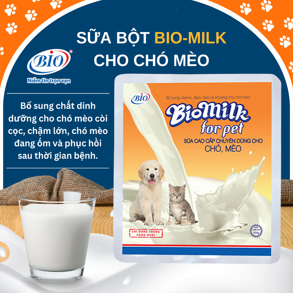BIO MILK Sữa Dành Cho Thú Cưng Gói 100g