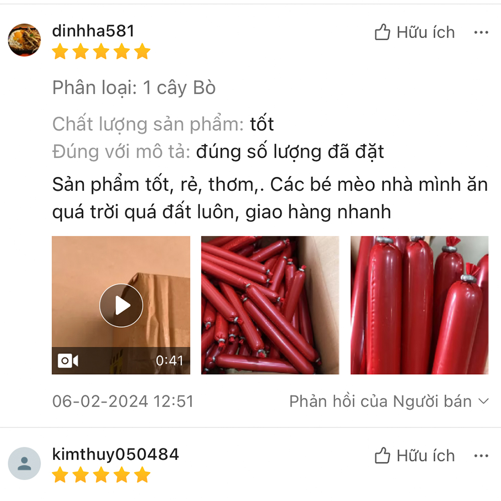 Xúc Xích TAOTAOPETS (1 cây)