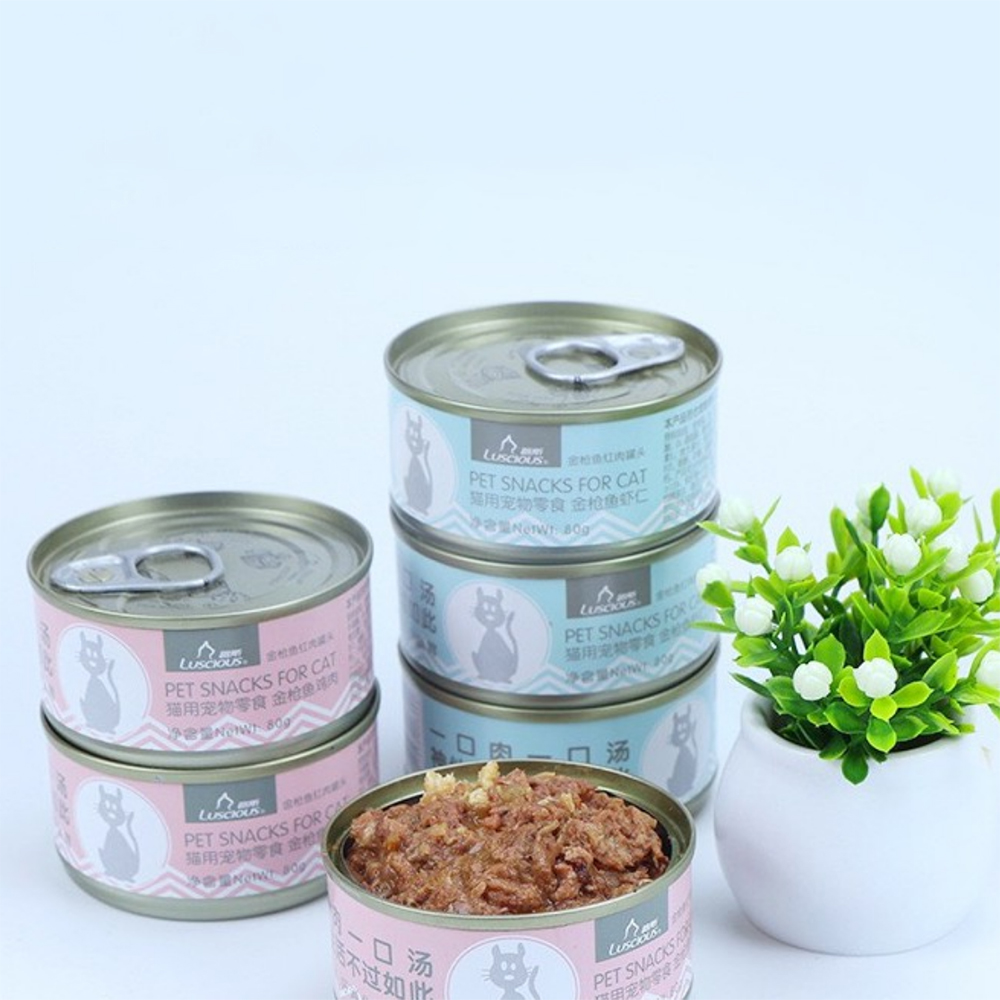 LUSCIOUS (80g) Pate Dinh Dưỡng Cho Mèo Vị Cá Ngừ Gà Tôm