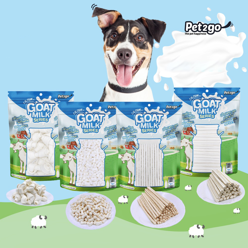 PET2GO Bánh Thưởng Snack Thưởng - Xương Gặm Que Gặm Làm Từ Sữa Dê