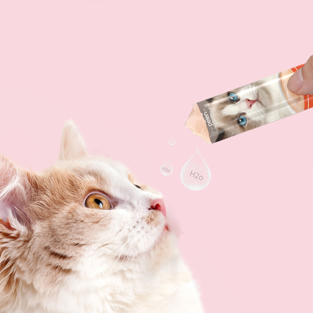 PEIEN (1 gói) Bánh Thưởng Snack Thưởng - Súp Thưởng Cho Mèo Vị Cá Ngừ, Cá Hồi, Gà, Tôm