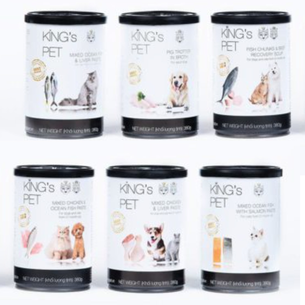 KINGS PET (380g) Pate Lon KING'S PET Pate Tươi Dành Cho Chó Mèo