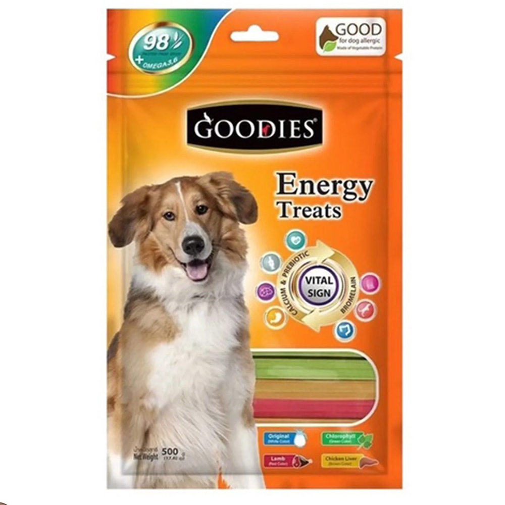 GOODIES (500g) Bánh Thưởng Snack Thưởng - Xương Gặm Sạch Răng Thơm Miệng Cho Chó