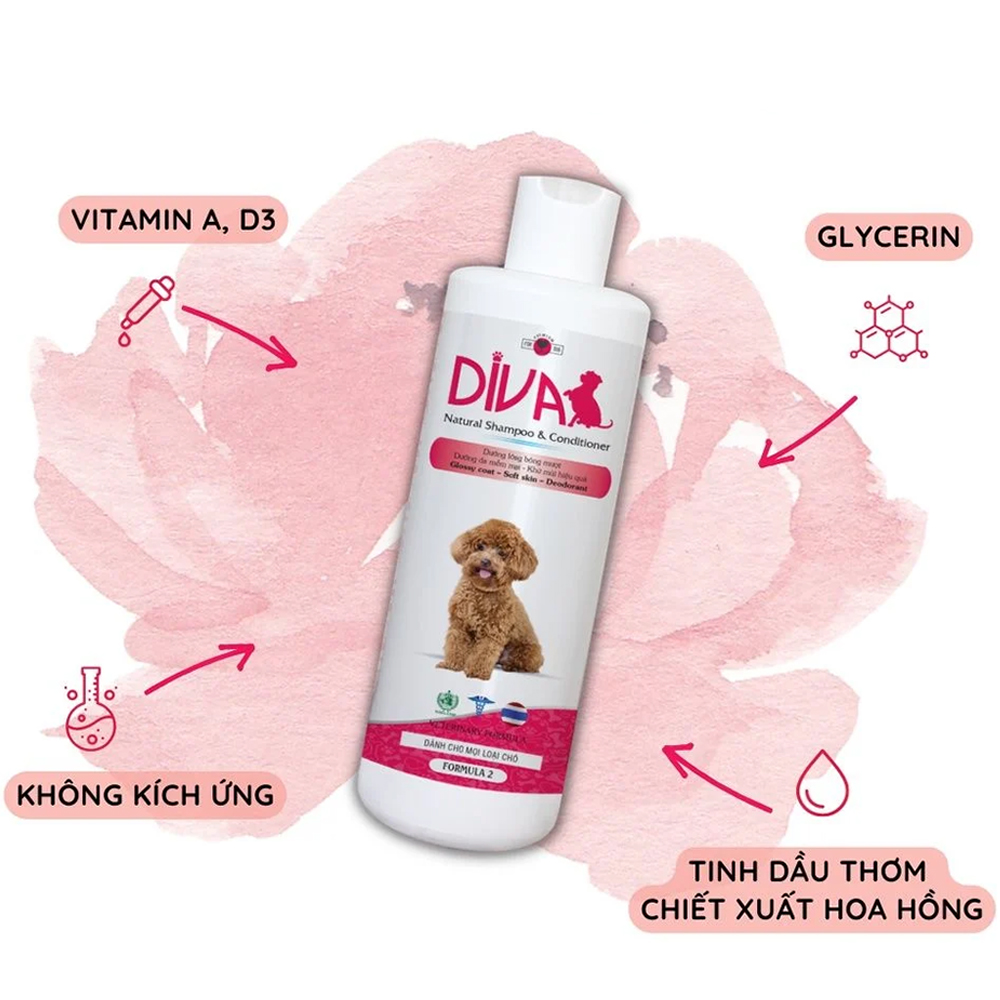 Sữa Tắm DIVA - Sữa Tắm Dành Cho Chó, Sữa Tắm Chuyên Dụng Dùng Cho Spa