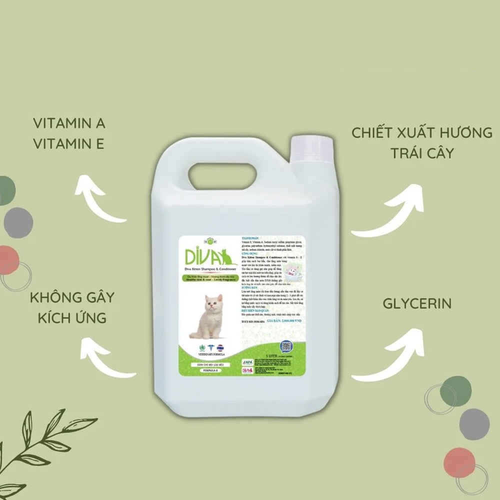 Sữa Tắm DIVA - Sữa Tắm Dành Cho Mèo, Sữa Tắm Chuyên Dụng Dùng Cho Spa