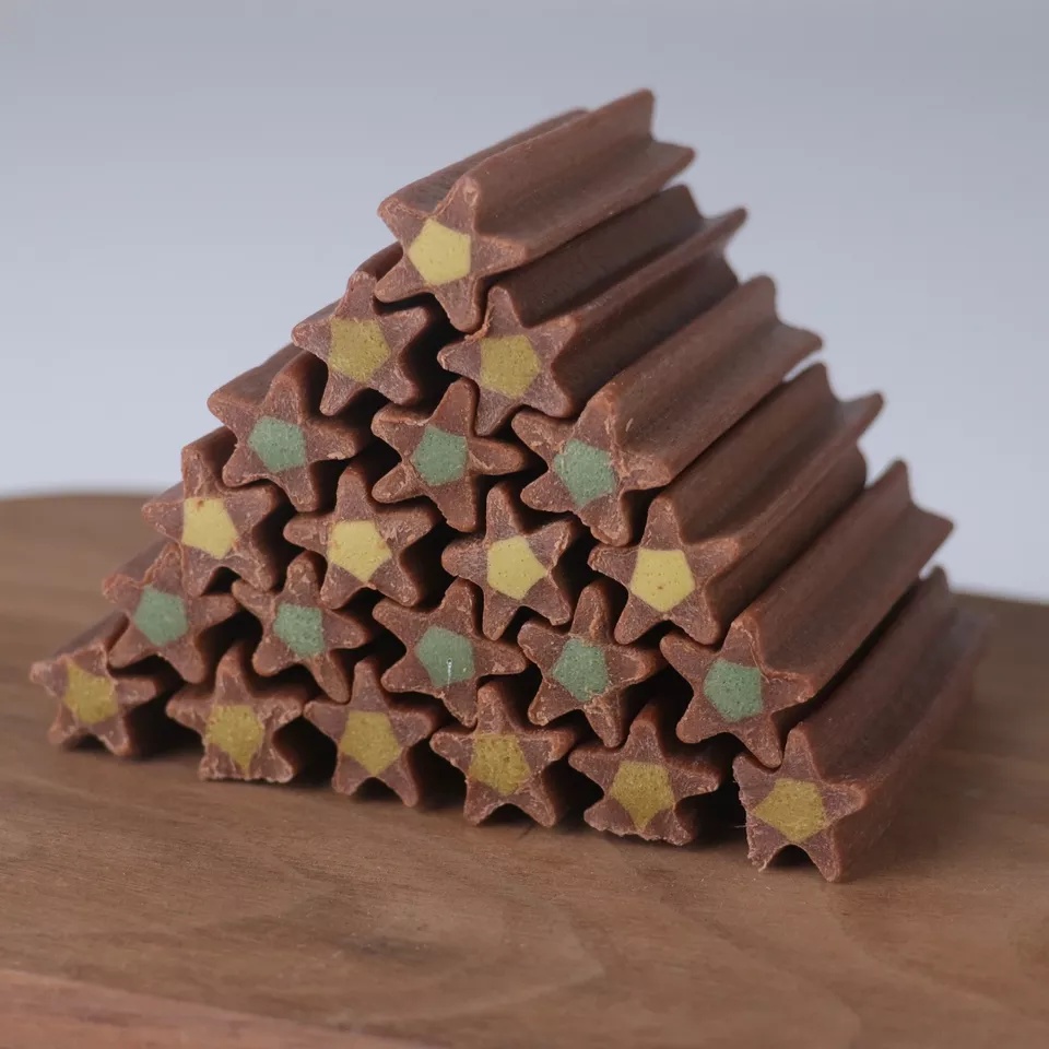 YAHO (200g) Bánh Thưởng Snack Thưởng - Bánh Thưởng Làm Sạch Răng Thơm Miệng Hình Ngôi Sao