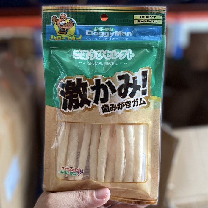 DOGGY MAN (100g) Bánh Thưởng Snack Thưởng - Que Da Bò Thơm Miệng