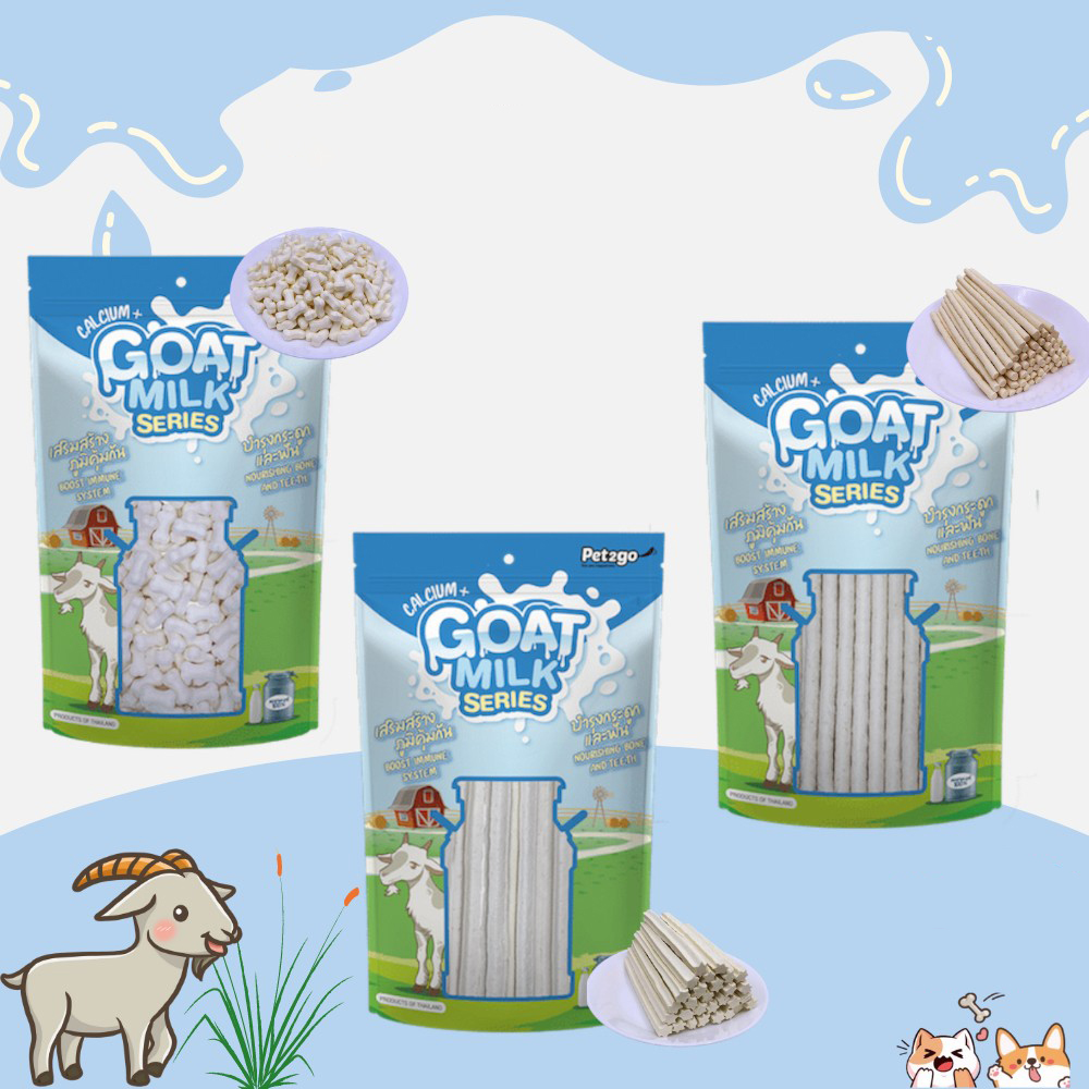 PET2GO Bánh Thưởng Snack Thưởng - Xương Gặm Que Gặm Làm Từ Sữa Dê