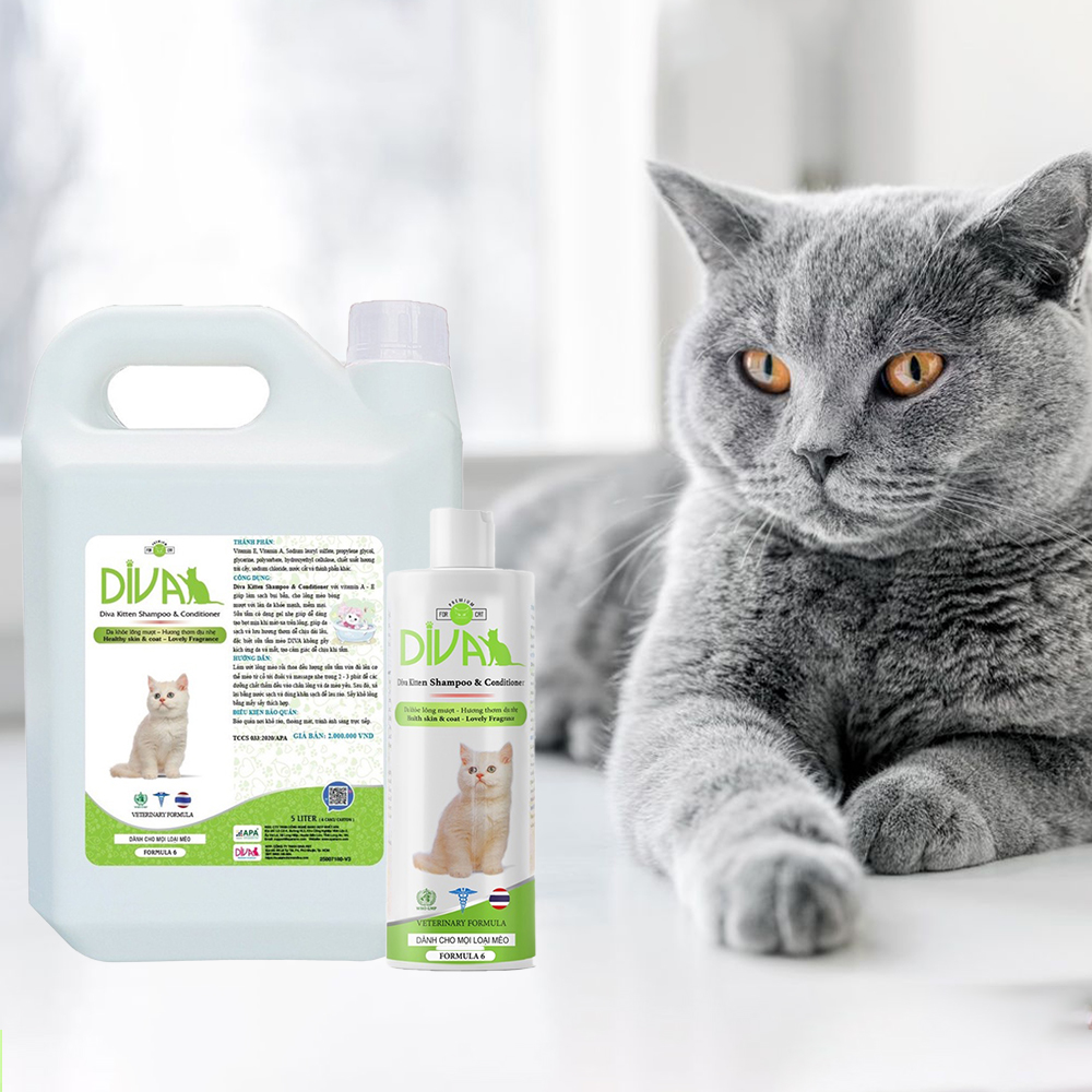 Sữa Tắm DIVA - Sữa Tắm Dành Cho Mèo, Sữa Tắm Chuyên Dụng Dùng Cho Spa