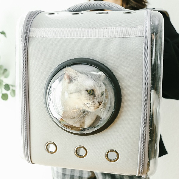 Balo Vận Chuyển Chó Mèo Phi Hành Gia Hình Hộp