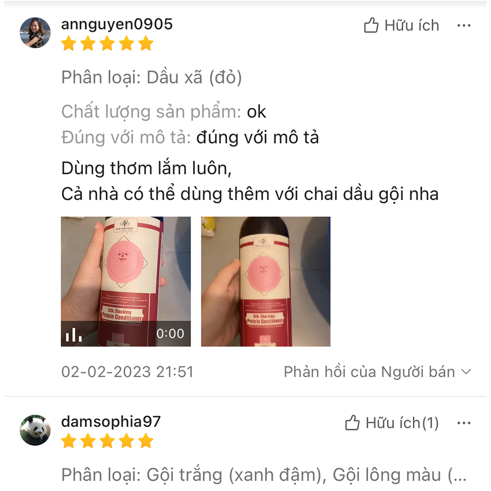 SILK CREATION 500ml Dầu gội, xã chuyên dưỡng lông phồng và mượt dành cho thú cưng - Hàng nhập khẩu