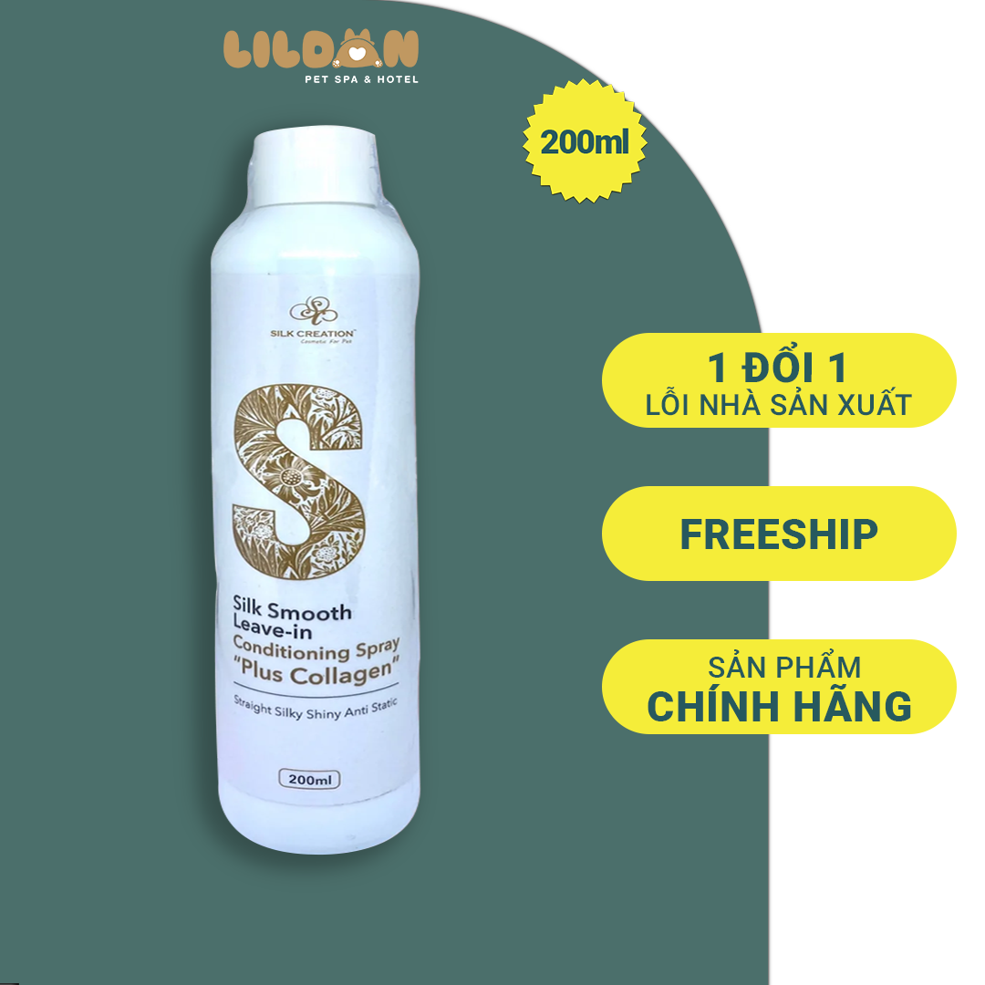 SILK CREATION 200ml - Xịt gỡ rối lông dành cho thú cưng sử dụng trong spa