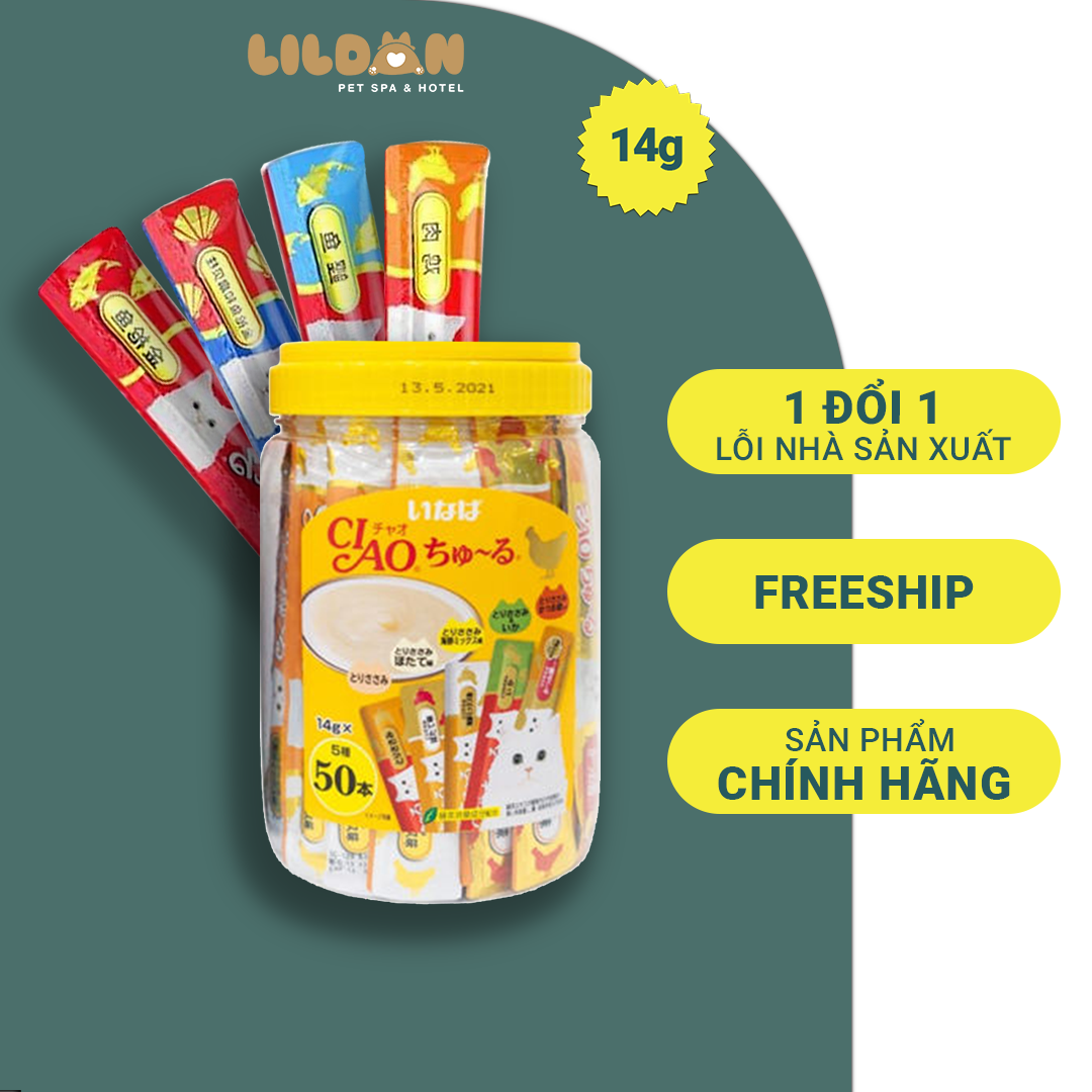 CIAO CHURU (14g) Bánh Thưởng Snack Thưởng - Súp Thưởng Cho Mèo Nhiều Vị