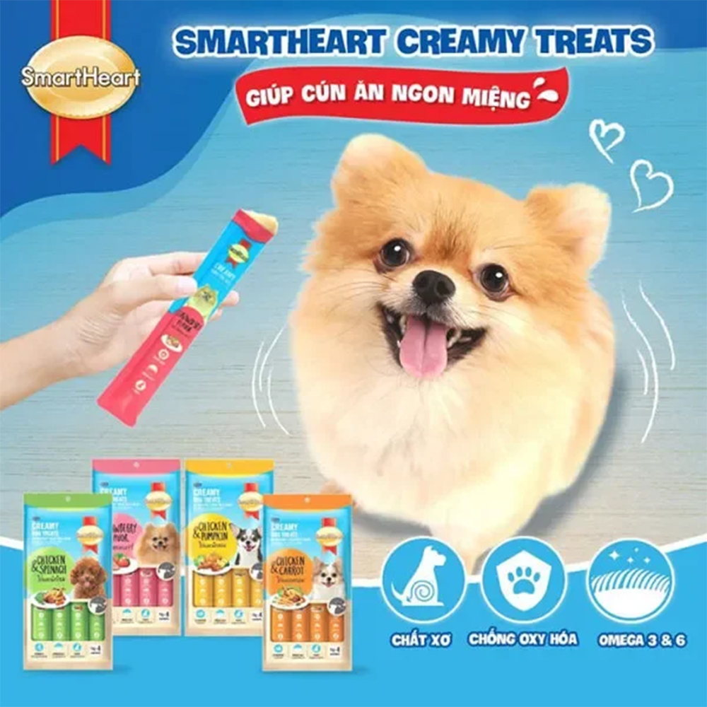 SMARTHEART CREAMY Súp Thưởng Cho Chó Nhiều Mùi Vị