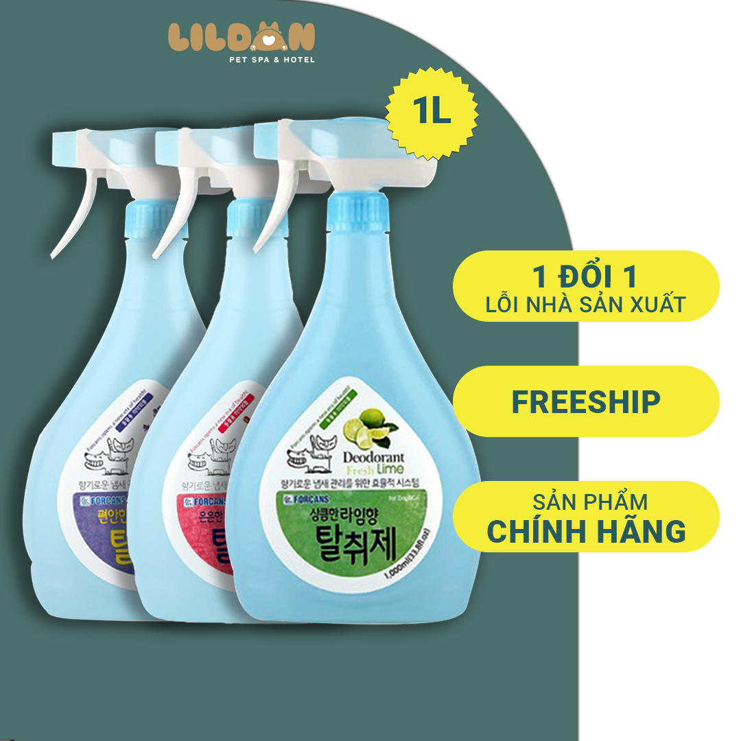 FORCANS (1L) Dung Dịch Khử Mùi Khu Vực Chó Mèo Đi Vệ Sinh - 1L
