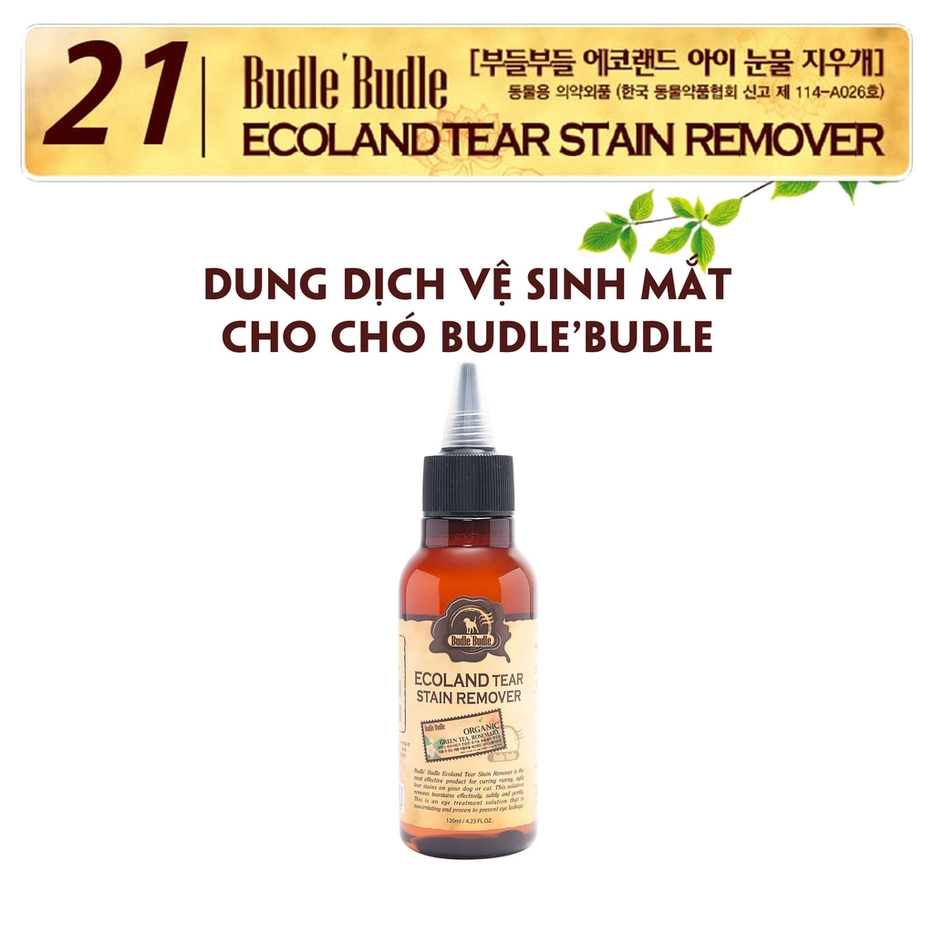 BUDLE'BUDLE (120ml) Dung Dịch Vệ Sinh Tai, Mắt, Răng Miệng Cho Chó