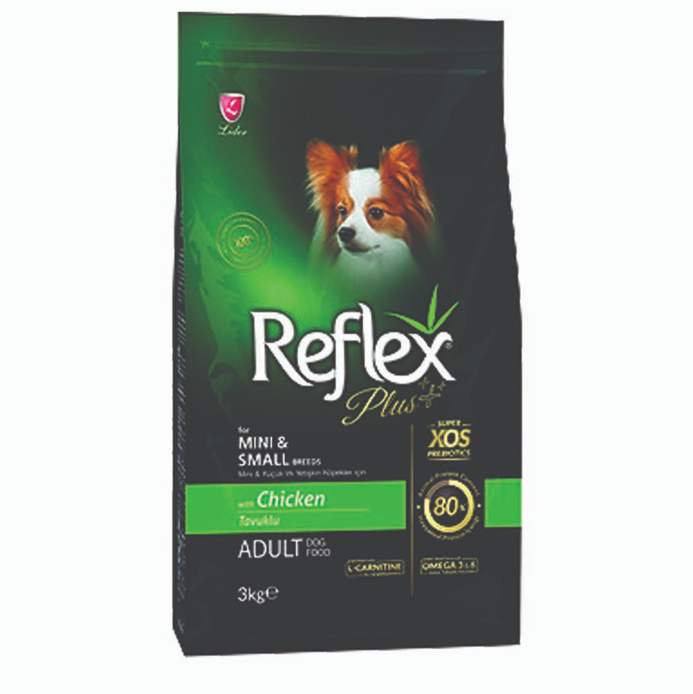 REFLEX PLUS Adult (3kg) Thức Ăn Hạt Khô Dành Cho Giống Chó Nhỏ và Siêu Nhỏ Đã Trưởng Thành
