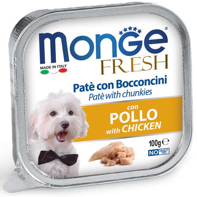 MONGE (100g) Pate Đóng Hộp Dành Cho Chó Con Và Chó Trưởng Thành Nhiều Vị