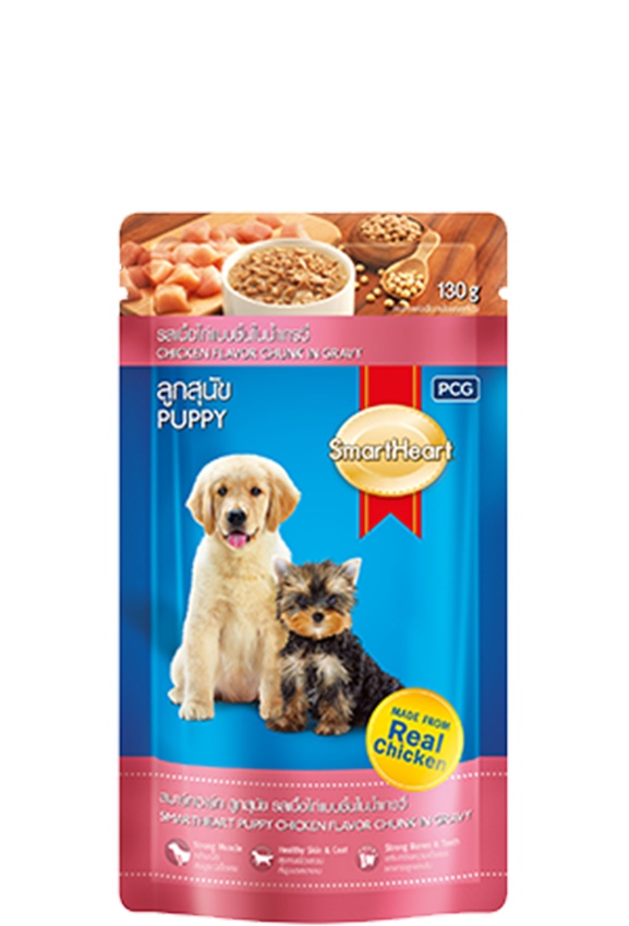 SMARTHEART (130g) Pate Dinh Dưỡng Cho Chó Con Và Chó Trưởng Thành Vị Gà Bò