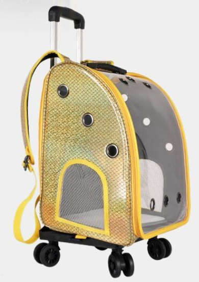 Balo Vận Chuyển Chó Mèo Có Tay Kéo, Bánh Xe Tiện Lợi