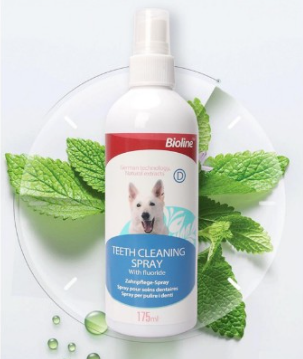BIOLINE Teeth Cleaning Spray (175ml) Chai Xịt Thơm Miệng Và Hỗ Trợ Các Vấn Đề Về Nướu, Chân Răng