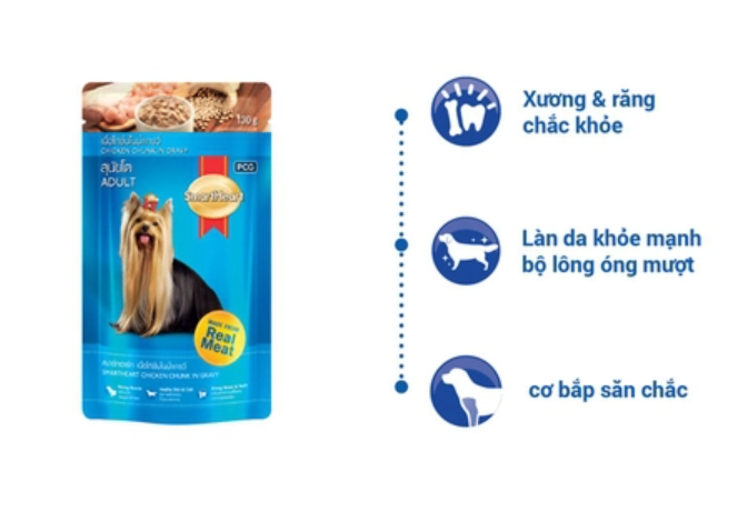 SMARTHEART (130g) Pate Dinh Dưỡng Cho Chó Con Và Chó Trưởng Thành Vị Gà Bò