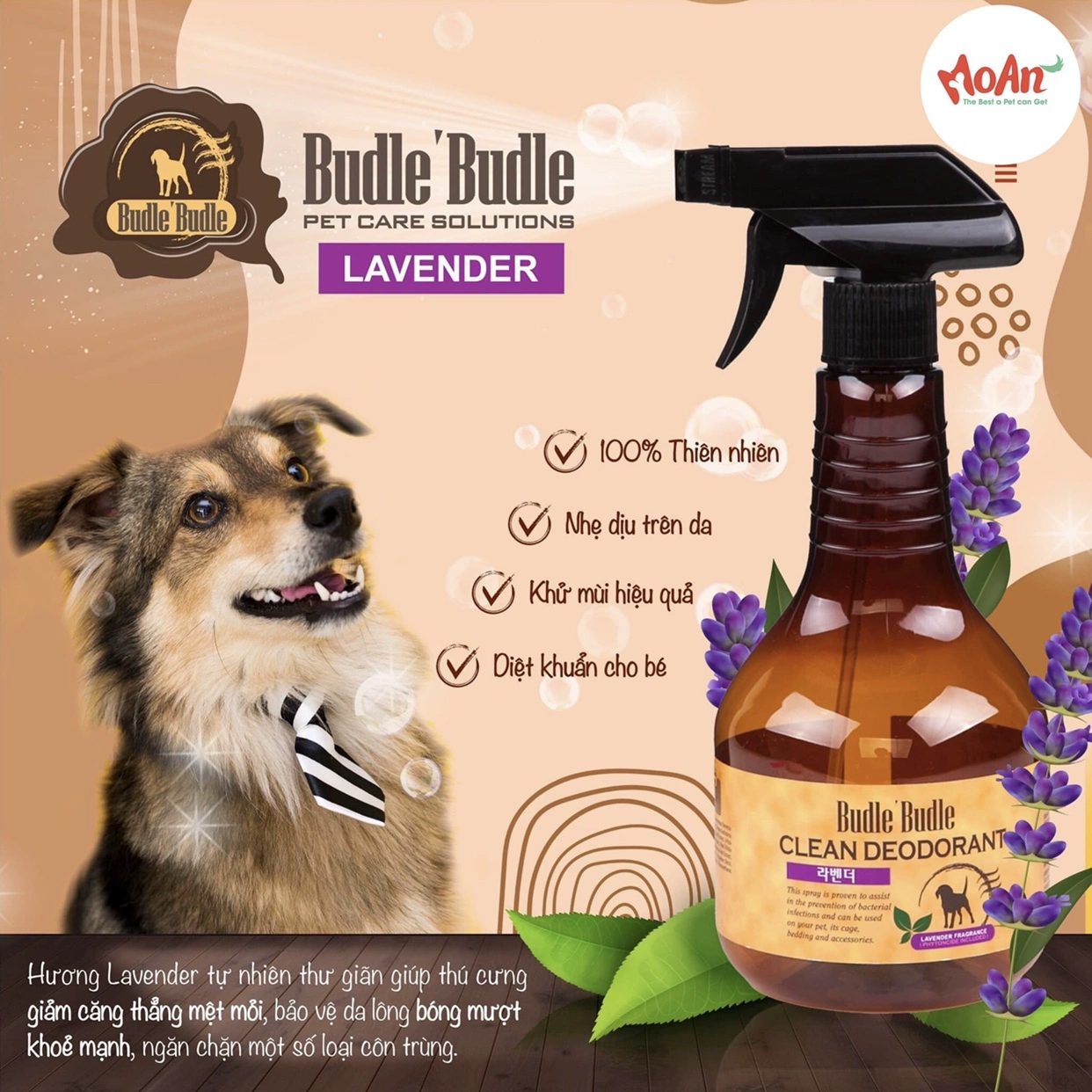 Budle'Budle - Xịt Khử Mùi Dưỡng Lông Dành Cho Thú Cưng 530ml