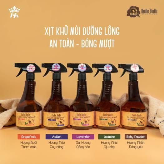 Budle'Budle - Xịt Khử Mùi Dưỡng Lông Dành Cho Thú Cưng 530ml