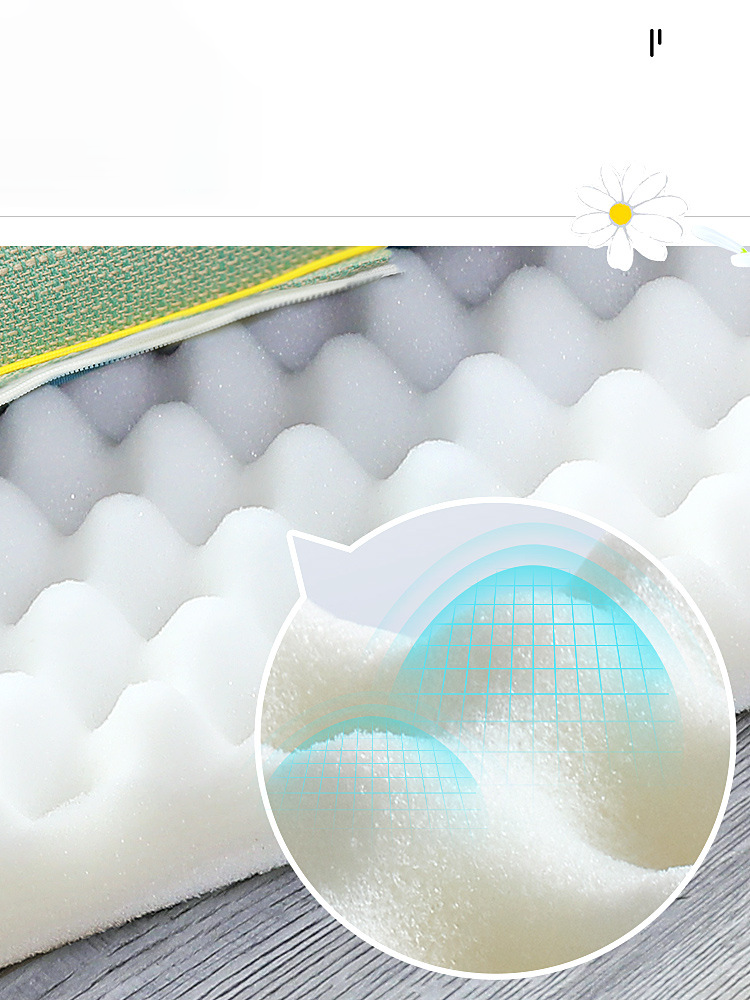 Nệm Cho Chó Mèo - Nệm Vàng Gối Chữ L Vàng Xanh, Giường Nệm Cho Chó Mèo