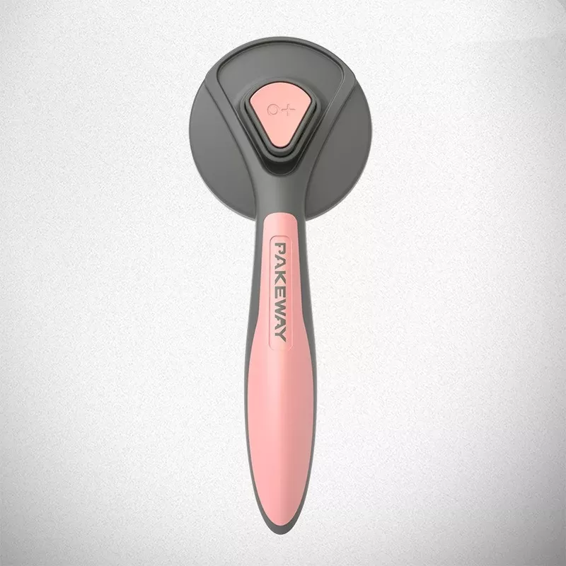 Lược chải lông thú cưng tròn có nút bấm lấy lông PAKEWAY