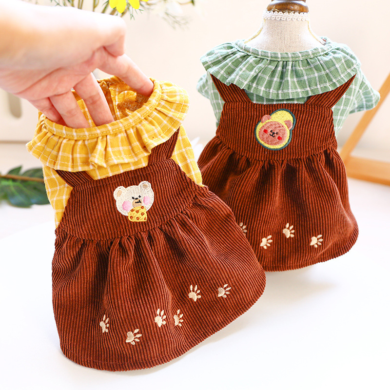 Áo cho thú cưng, đầm vải nhung nhiều kích cỡ