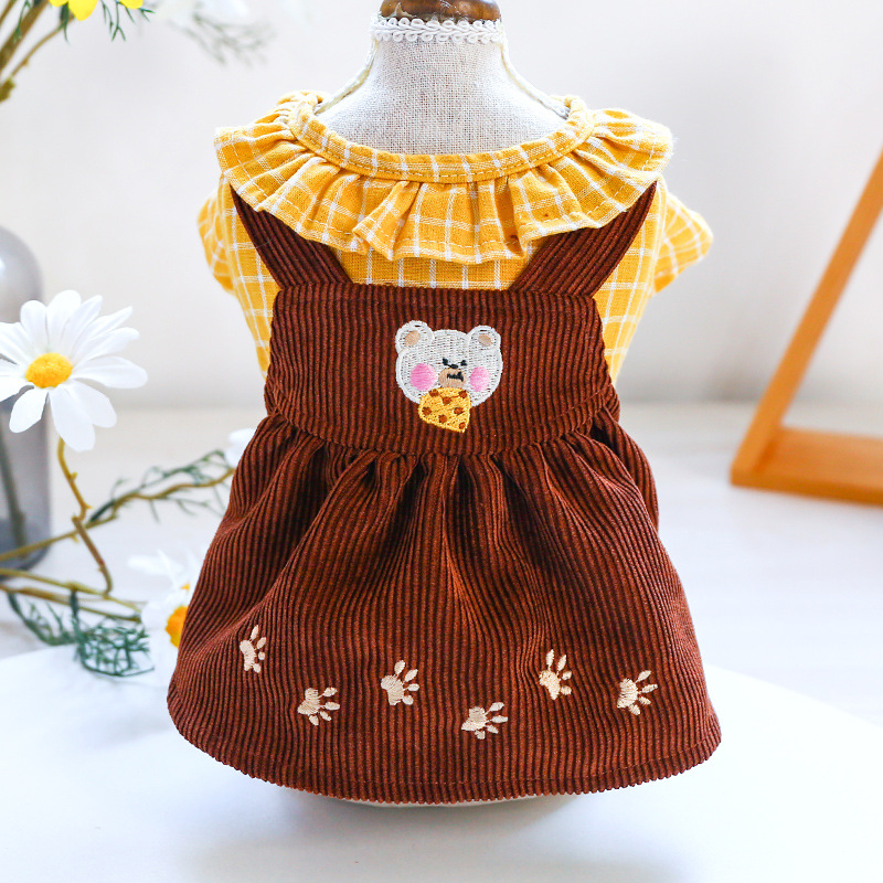 Áo cho thú cưng, đầm vải nhung nhiều kích cỡ