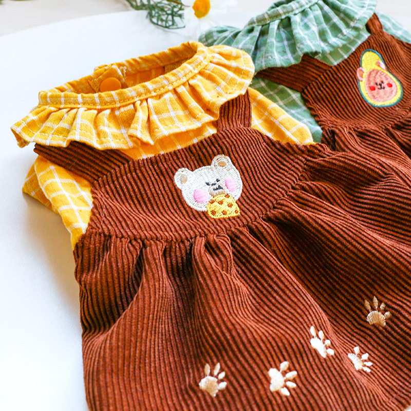 Áo cho thú cưng, đầm vải nhung nhiều kích cỡ