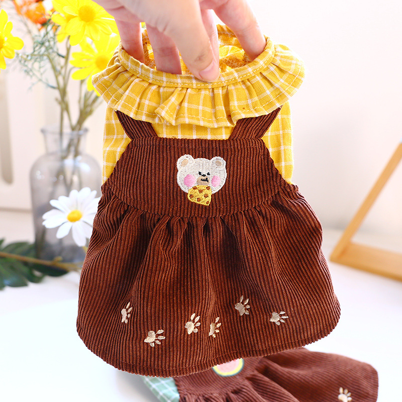 Áo cho thú cưng, đầm vải nhung nhiều kích cỡ