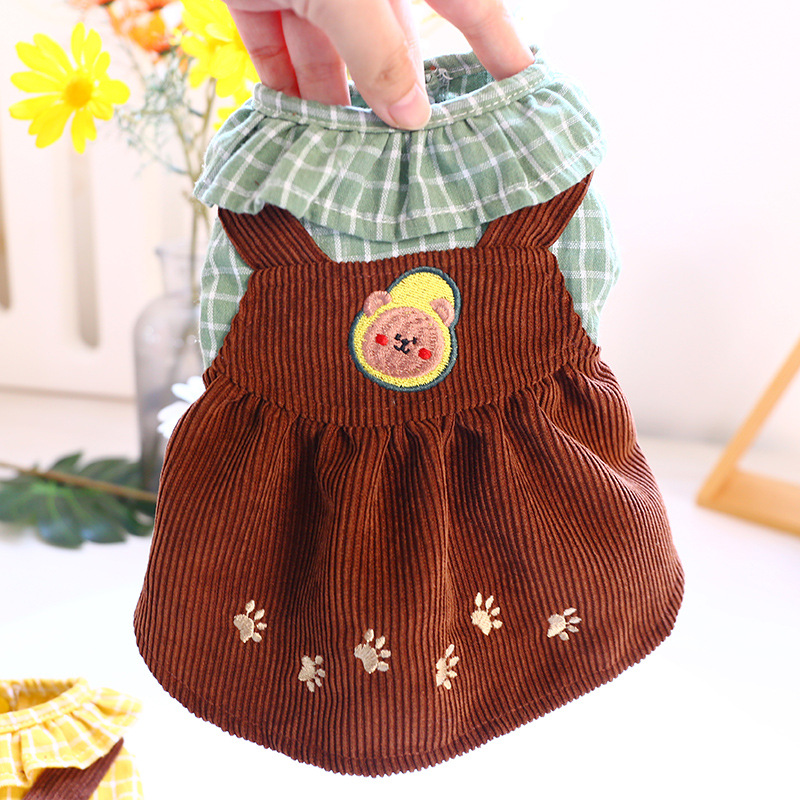 Áo cho thú cưng, đầm vải nhung nhiều kích cỡ