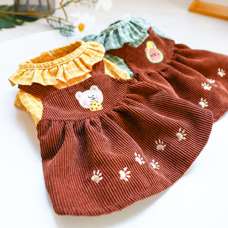 Áo cho thú cưng, đầm vải nhung nhiều kích cỡ