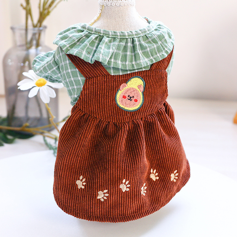 Áo cho thú cưng, đầm vải nhung nhiều kích cỡ