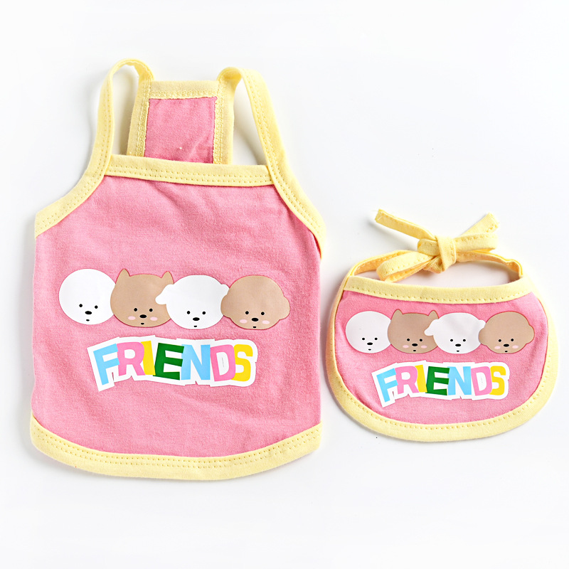 Áo cho thú cưng, áo hai dây in chữ Friends