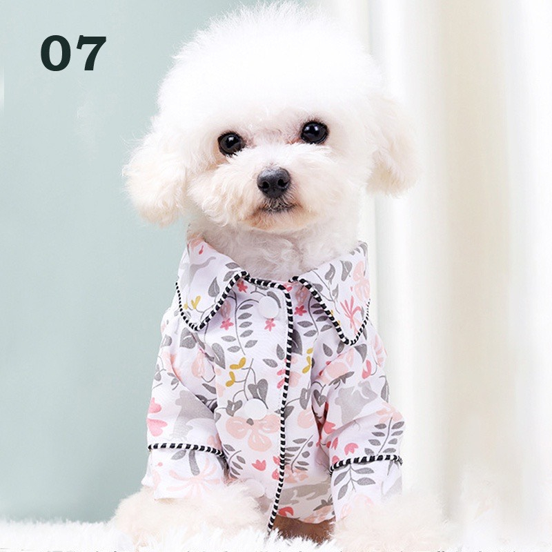 Áo cho thú cưng, áo pijama nhiều màu sắc, hoa văn