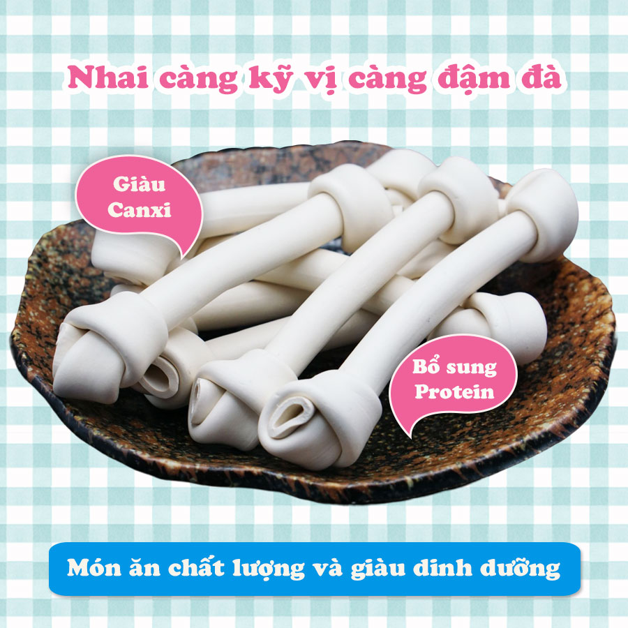 DOGGY MAN Bánh Thưởng Cho Chó - Xương Nơ Sữa Dê, Xương Nơ Thơm Miệng