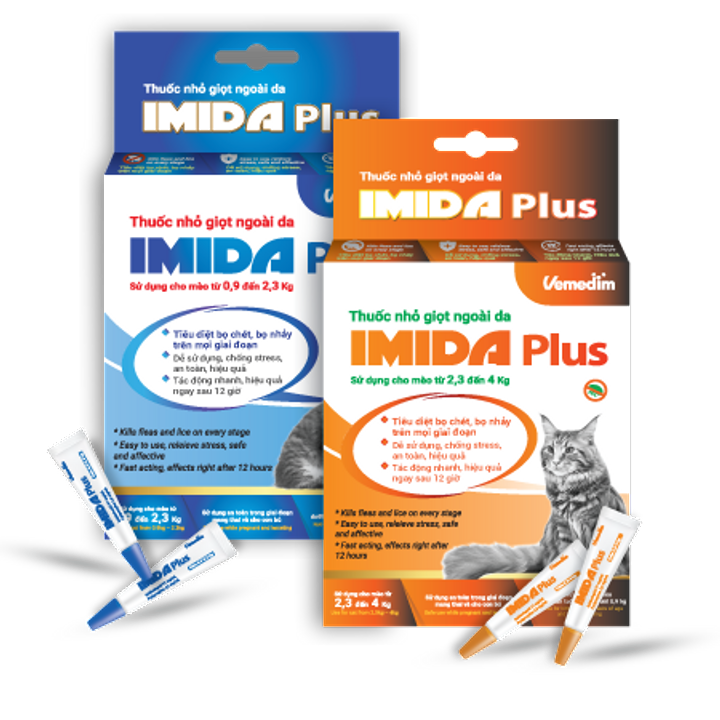 IMIDA Plus (Vemedim) Thuốc Nhỏ Gáy Trị Ve Rận Trên Mèo