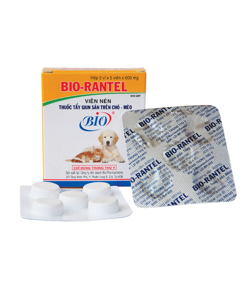 BIO-RANTEL - Thuốc Tẩy Giun Sán Trên Chó Mèo
