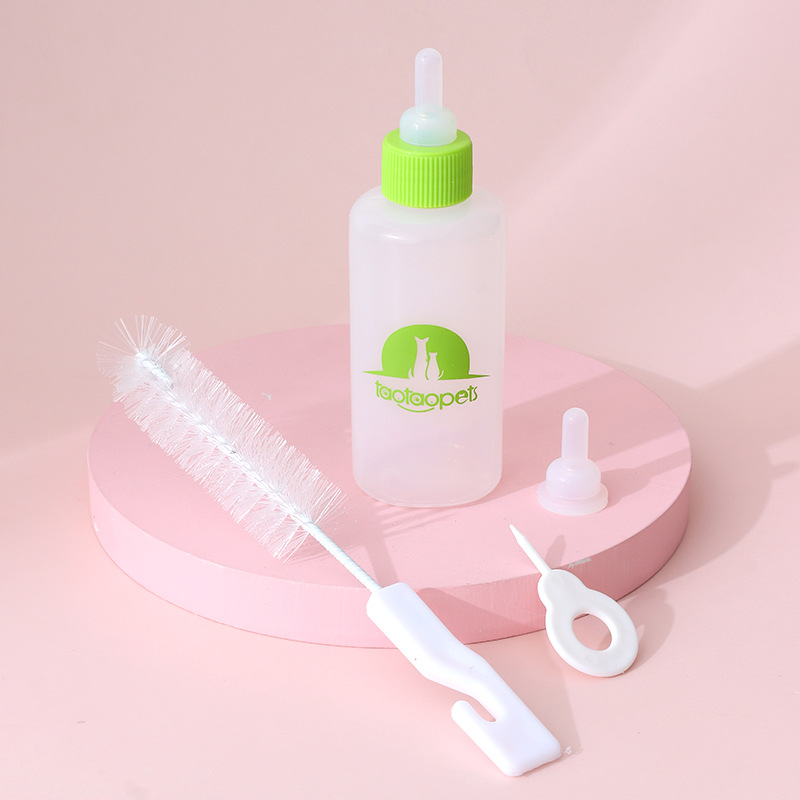 TAOTAOPETS Bình Ti Sữa (150ml) Nhựa An Toàn Cho Chó Mèo Con, Sơ Sinh (Tặng Kèm Chổi Cọ Bình)