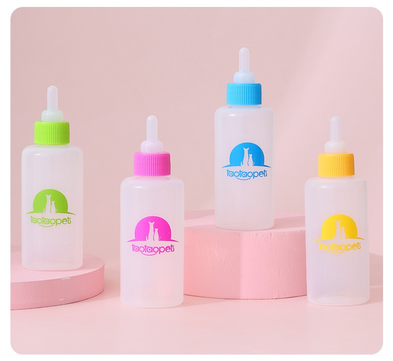 TAOTAOPETS Bình Ti Sữa (150ml) Nhựa An Toàn Cho Chó Mèo Con, Sơ Sinh (Tặng Kèm Chổi Cọ Bình)