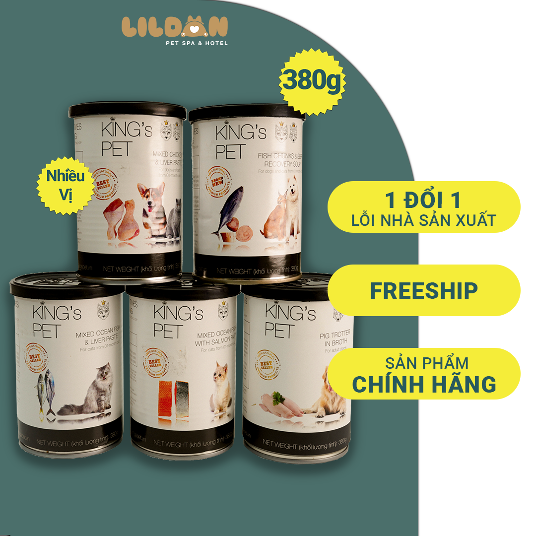 KINGS PET (380g) Pate Lon KING'S PET Pate Tươi Dành Cho Chó Mèo